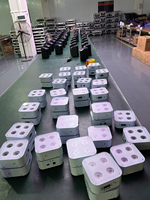 Nouvelle Gamme : 12 Projecteurs Mini Uplights IR4 RGBWA UV LED avec Boîtier de Charge, Contrôle APP et DMX Sans Fil pour Mariages, DJ, Événements et Fêtes