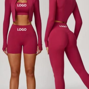 Leggings da yoga a vita alta Huijia Oner, gamba dritta, alta qualità, per allenamento in palestra, tinta unita. - Product Image 2