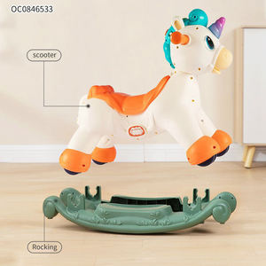 Пластиковые детские автомобили катаются на лошадке-качалке с функцией распыления светового звукового тумана - Product Image 4