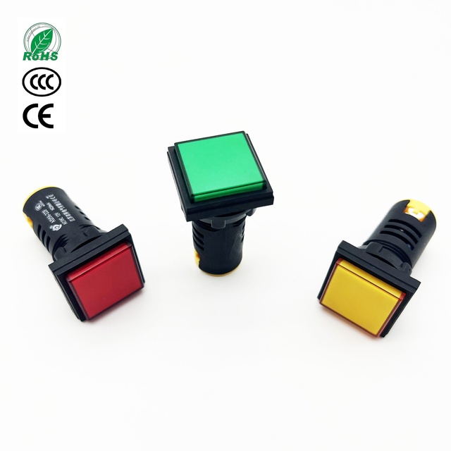 AD56-22F 22mm  110V 127V 220V 380V Etc. Square Shape LED Pilot Indicator Light Signal Lamp with Screw Terminal Indicator Light