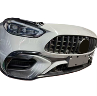 Ensemble de pare-chocs avant complet d'occasion pour W206 C63S AMG 2023, Plug & Play, calandre avant complète, phares, lèvre rouge, fixation par boulons