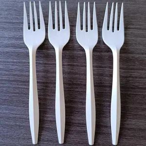 Eco Friendly Plastic Forks Disposable Compostable Corn Starch Disposable Plastic Cutlery Set