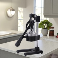 China levert multifunctionele, heavy-duty handmixer, handmatige citruspers van roestvrij staal met gietijzeren voet, zwart.