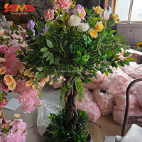Nouvelles Décorations Florales pour Table - Centres de Table Roses Artificielles en Soie - Arbres de Roses Artificielles