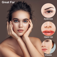 Kit de cire à sourcils avec applicateur, kit d'épilation, cire pour le visage et les lèvres, lingettes nettoyantes pré-épilation, pour usage professionnel et DIY, cire à sourcils végane