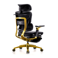 Chaises de bureau ergonomiques en cuir haut de gamme OEM, accoudoirs noirs 7D, chaise de direction ergonomique de bureau