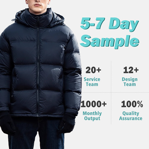 Wholesale Custom LOGO OEM&ODM Hooded <b>Cotton</b>-<b>padded</b> Windproof Thickening Warm New Winter Men's Down Jacket - Product Image 2