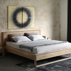 Juego de Muebles de Dormitorio de Diseño al por Mayor, <span class=keywords><strong>Cama</strong></span> California Super Queen de Lujo, <span class=keywords><strong>Cama</strong></span> Moderna de Madera Sólida, Tamaño Personalizado - Product Image 2