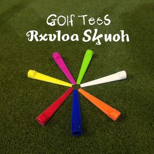 Tees de golf en plastique écologiques personnalisables de 70 mm, clous plats, clous droits, modèle HYT-18, emballage personnalisable, fournitures de golf - Product Image 2