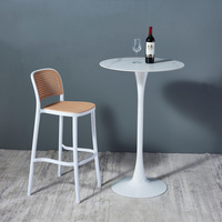 Table de bar ronde moderne, table basse minimaliste, table à cocktail, table d'appoint, table de pub, table de cuisine, salle à manger