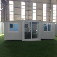 Casa Contenedor Expandible Prefabricada, Casa Modular de Acero con Panel de Pared de Ladrillo para Vivienda, Villa u Oficina