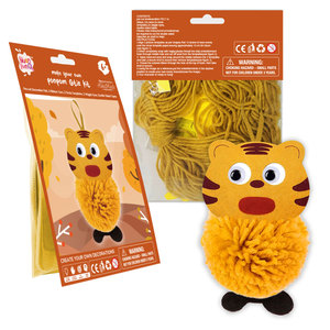 Creative Pom Pom <b>Tiger</b> Craft Kit Project DIY Plush Crafts for Kids School Home Creative Activity Birthday Gift - Product Image 1