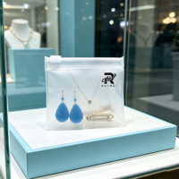 Pochette en plastique à fermeture éclair avec design imprimé personnalisé, sac à fermeture éclair en PVC givré de petite taille pour l'emballage de boucles d'oreilles, de colliers et de bijoux