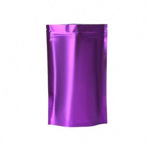 Sacs de conservation alimentaire blancs mats refermables avec logo personnalisé, sacs en aluminium à fermeture éclair, emballage promotionnel - Product Image 4