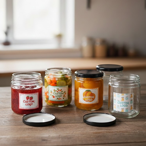 Envases de vidrio, tarros de vidrio con tapa, tarros de vidrio para mermelada, miel, personalizados, de 380 ml, 250 ml, 240 ml, 8 oz, para mermeladas. - Product Image 4