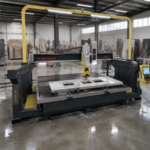 Machine de fabrication de comptoirs en pierre CNC à 5 axes, scie à pont à jet d'eau pour marbre, <span class=keywords><strong>granit</strong></span>, quartz - Product Image 2