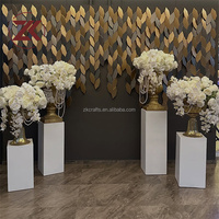 ZKAI Socle Carré Blanc en Acrylique pour Décoration de Banquet, Présentoir à Gâteau, Support de Table pour Événements