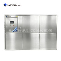 Machine à glaçons refroidie par eau BAOCHARM 5 tonnes/jour avec commande électrique PLC