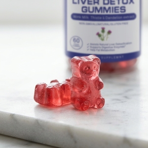 Gummies de soutien hépatique à la formule OEM <span class=keywords><strong>Xylitol</strong></span> & Erythritol sucrées avec B12 et Folate pour une flore hépatique et intestinale saines - Product Image 2