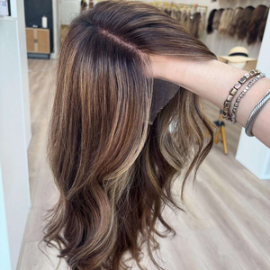 <span class=keywords><strong>Perruque</strong></span> Lace Front HD pour <span class=keywords><strong>Femme</strong></span>, Cheveux Européens Vierges Bruts, Cuticules Entièrement Alignées, Blonde Balayage avec Racines Foncées, Style <span class=keywords><strong>Juif</strong></span> - Product Image 5