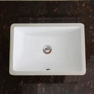1628水槽家用下装浴室盆陶瓷现代洗手下装水槽矩形白色浴室水槽