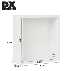 DX Designs Großhandel 8x8 8x10 10x10 12x12 Zoll A4 3D Holz-Schattenkastenrahmen mit Glas - 3CM 5CM Tiefe Schattenkasten-Vitrine - Product Image 4