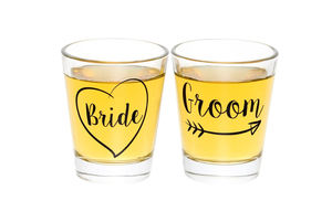 Juego de regalo personalizado <span class=keywords><strong>2</strong></span> uds/4 Uds vaso de chupito 50ml 2oz para boda - Product Image 2