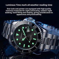 Montre à quartz de luxe pour homme, bracelet en acier inoxydable, cadran analogique 44 mm, date lumineuse, étanche 30M, usage quotidien