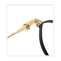 Dernières lunettes optiques en titane pur tendance monture or rose revêtement de couleur IP jante complète forme de coeur conception classique légère