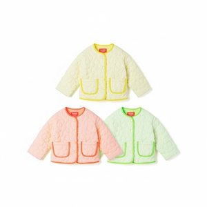 OZKIZ Korean Kids Premium <b>Quilted</b> Jacket J02 100% Polyester <b>for</b> Girls 2-6 Years Wholesale Children Fashion <b>for</b> Spring/Fall - Product Image 2