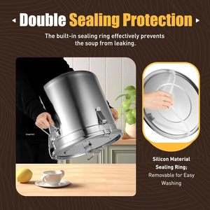 Contenedor de Almacenamiento de Alimentos de Acero Inoxidable 304 de 21L para Cocina, Recipiente Hermético con Cierres de Seguridad - Product Image 4