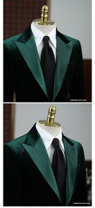 <span class=keywords><strong>Blazer</strong></span> da <span class=keywords><strong>Uomo</strong></span> Isirhonour di Lusso <span class=keywords><strong>Verde</strong></span> Scuro, Vestibilità Slim, Risvolto a Punta, <span class=keywords><strong>Giacca</strong></span> da Abito Smeraldo per Matrimonio, Sposo, Festa Formale - Product Image 2