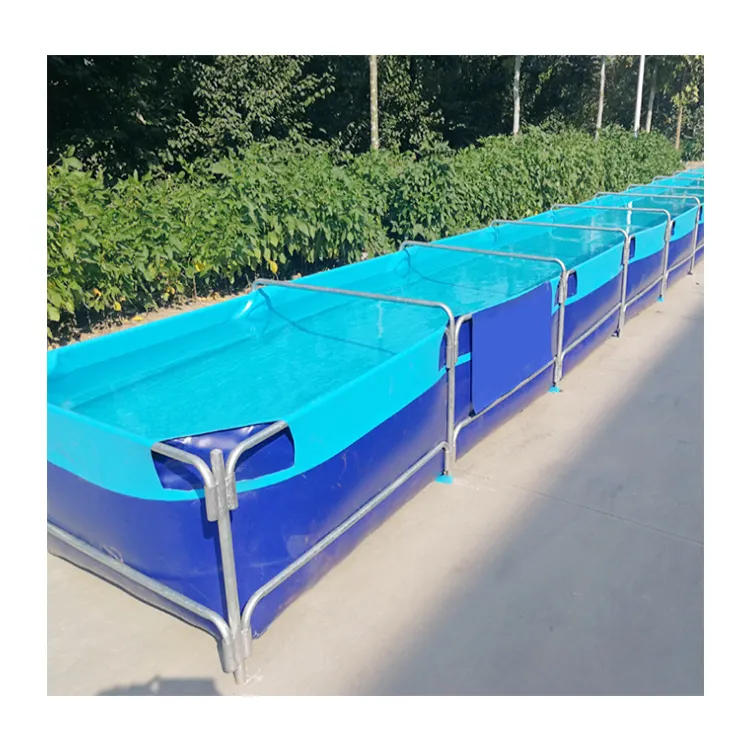 Metalen Frame Bovengronds Zwembad Blauw Pvc Zwembad Liners