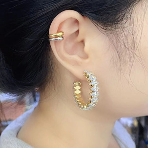 Ec2073 hợp thời trang 18K mạ vàng màu hồng đa màu <span class=keywords><strong>CZ</strong></span> Marquise kim cương Huggie Hoop bông tai cho wome <span class=keywords><strong>CZ</strong></span> hợp thời trang cho các bên - Product Image 6