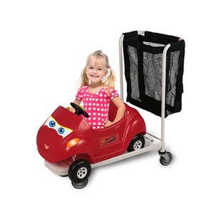 Fun Cartoon Kids <b>Shopping</b> <b>Trolley</b> Supermarket <b>Toy</b> Car Cart with Safety Belt and Large Rear Mesh Basket - Product Image 6