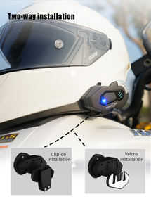 Intercom pour casque de moto FreedConn TMAXS PRO avec radio FM intégrée, interphone de groupe, intercom Bluetooth pour casque - Product Image 2