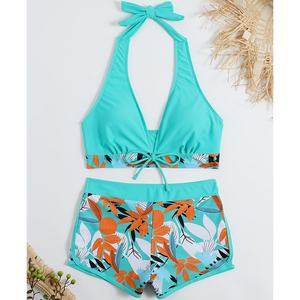 Traje de Baño Deportivo Personalizado en 3D, Bikini de 2 Piezas, Sujetador Deportivo, Pantalones Cortos Tipo Bóxer, Traje de Baño Clásico Estampado para Mujer - Product Image 1