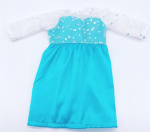 Échantillon Gratuit - Robe de Princesse <span class=keywords><strong>Elsa</strong></span> de La Reine des Neiges pour Poupée de 18 Pouces, Bleue, Certifiée ASTM, Taille Personnalisable, en Polyester - Product Image 2