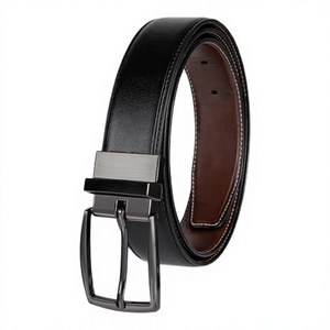 Ceinture en cuir de vachette véritable de qualité supérieure avec boucle en alliage – Ceinture réglable de 3,4 cm pour homme, décontractée et professionnelle - Product Image 3