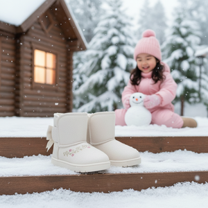 OZKIZ Korean Kids Ribbon Snow Boots Children's Fashion for 2-7 Years Wholesale for Girls in Winter - Product Image 3