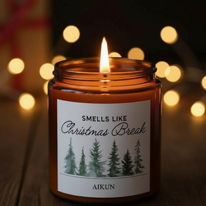 AIKUN Factory Direct Elegant Glass <b>Candle</b> Luxury <b>Gift</b> <b>Set</b> Natural Fragrance Sustainable Soy Wax Christmas <b>Candle</b> for Home Decor - Product Image 1