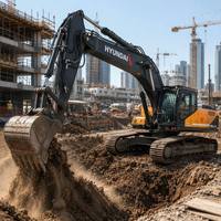 Excavadora Hyundai de 30 toneladas, excavadora de segunda mano, hecha en Corea del Sur, en buen estado, importada con embalaje original