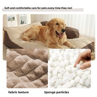 Großes Hundebett mit Solidem Muster, Abnehmbarer Waschbarer Haustiermatte, Orthopädisches Winter-Hundebett, Hundematte zum Schlafen