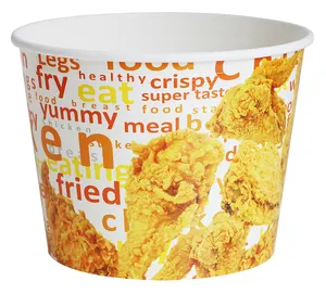 150oz Take-away Disposable Fried Chicken Paper Bucket With Paper Lid