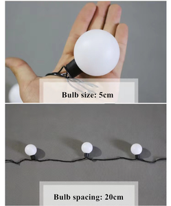 10m Vòng Hoa Ngoài Trời cổ tích Ánh sáng <span class=keywords><strong>G40</strong></span> G50 Bóng đèn tròn Pin hoạt động vườn cắm trại dẫn đèn dây cho kỳ nghỉ trang trí - Product Image 4