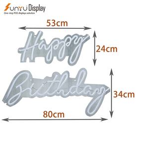 Letrero de neón Led de feliz cumpleaños personalizado al por mayor para fiesta, boda, hogar, evento, habitación, decoración acrílica, letreros electrónicos digitales, luces - Product Image 6