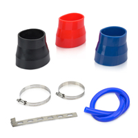 Tuyau d'admission universel en aluminium pour voiture 3 ''76mm avec tuyau en caoutchouc Noir Bleu Rouge Système d'admission d'air froid Kit de tubes à induction pour turbo