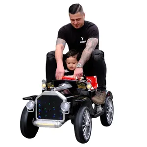سيارة كبيرة للأطفال بأربع عجلات بجهاز تحكم عن بعد يمكن للأطفال ركوبها يمكن أن يجلس فيها الكبار 12 فولت لعبة أطفال كلاسيكية بالدفع الرباعي