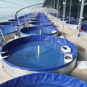 Tanque de Acuicultura de Acero Galvanizado en Caliente de PVC Grande de la Marca YUNMA, en Oferta, para Cultivo de Peces, Sistema Biofloc, Tilapia, Camarones, RAS - Product Image 6