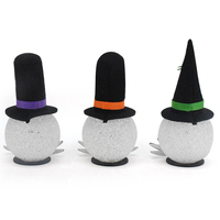 Décorations de table pour fête d'Halloween faites à la main, cadeaux, gnome lumineux à LED changeant de couleur, décorations d'Halloween, poupée squelette